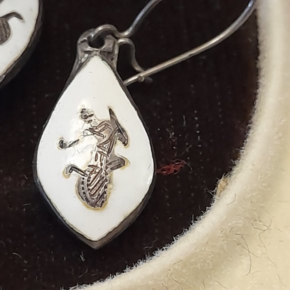 SIAM STERLING NECKLACE & EARRING SET IN ORIGINAL BOX - Picture 4 of 11